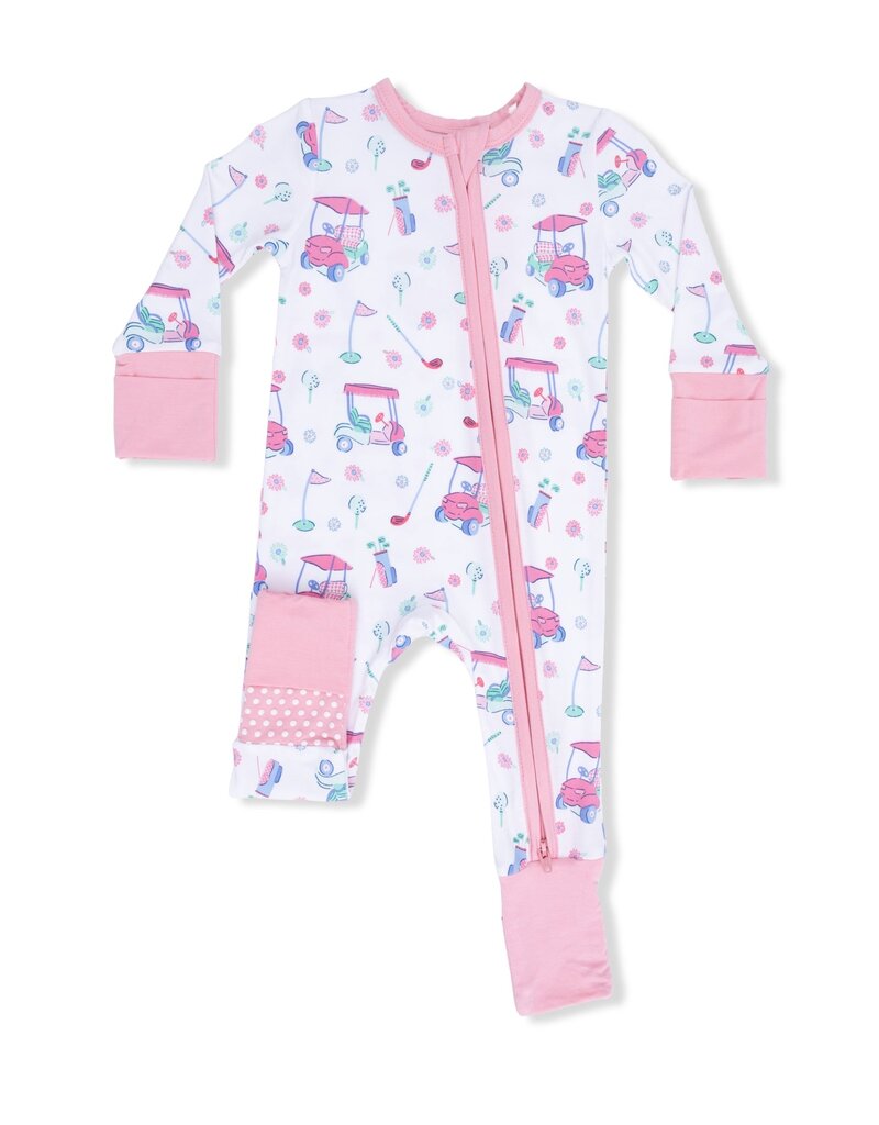 Angel Dear Golf Carts and Flowers Convertible Romper