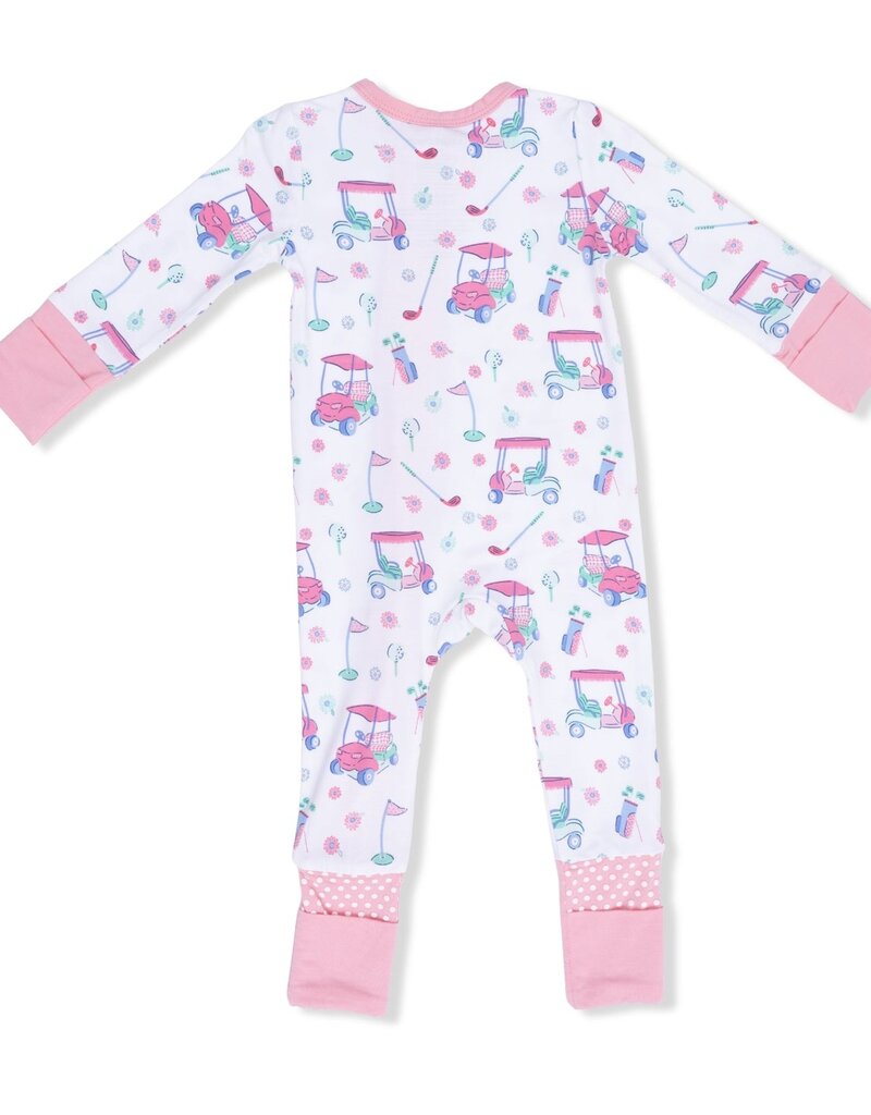 Angel Dear Golf Carts and Flowers Convertible Romper