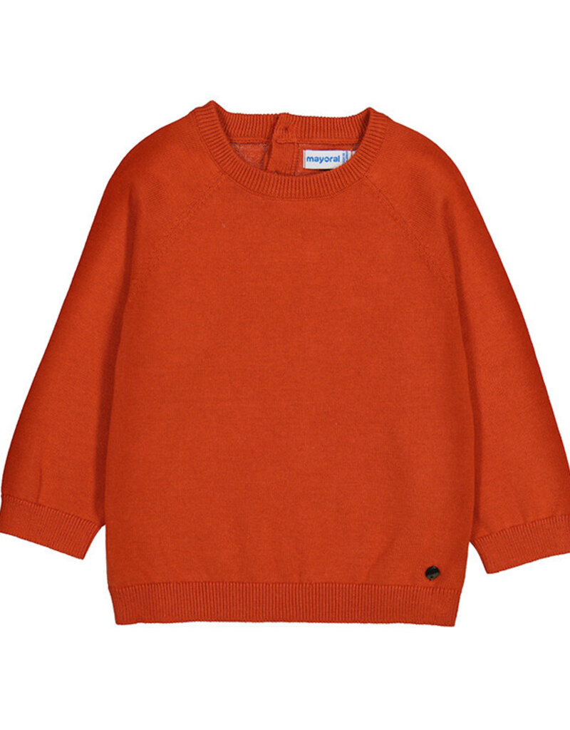 Mayoral Boys Basic Cotton Orange Sweater