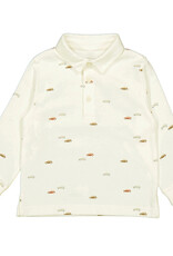 Mayoral L/S Cream Polo w/Car Print