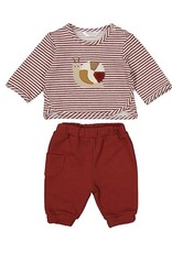 Mayoral Amber Stripe Tee/Pant Set Snail Emb