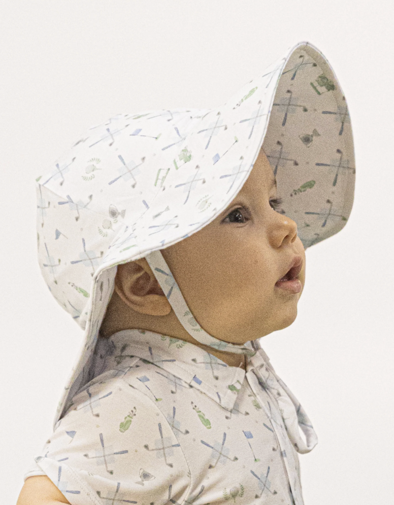 Angel Dear Golf Trellis Blue Wide Brim Sun Hat