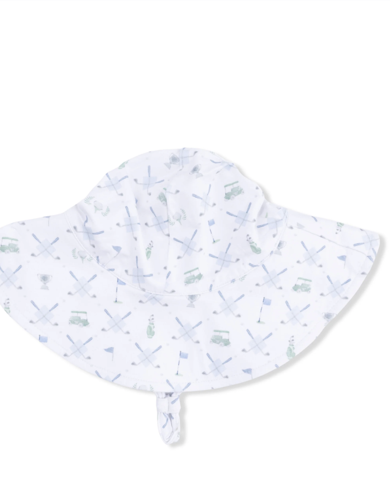 Angel Dear Golf Trellis Blue Wide Brim Sun Hat