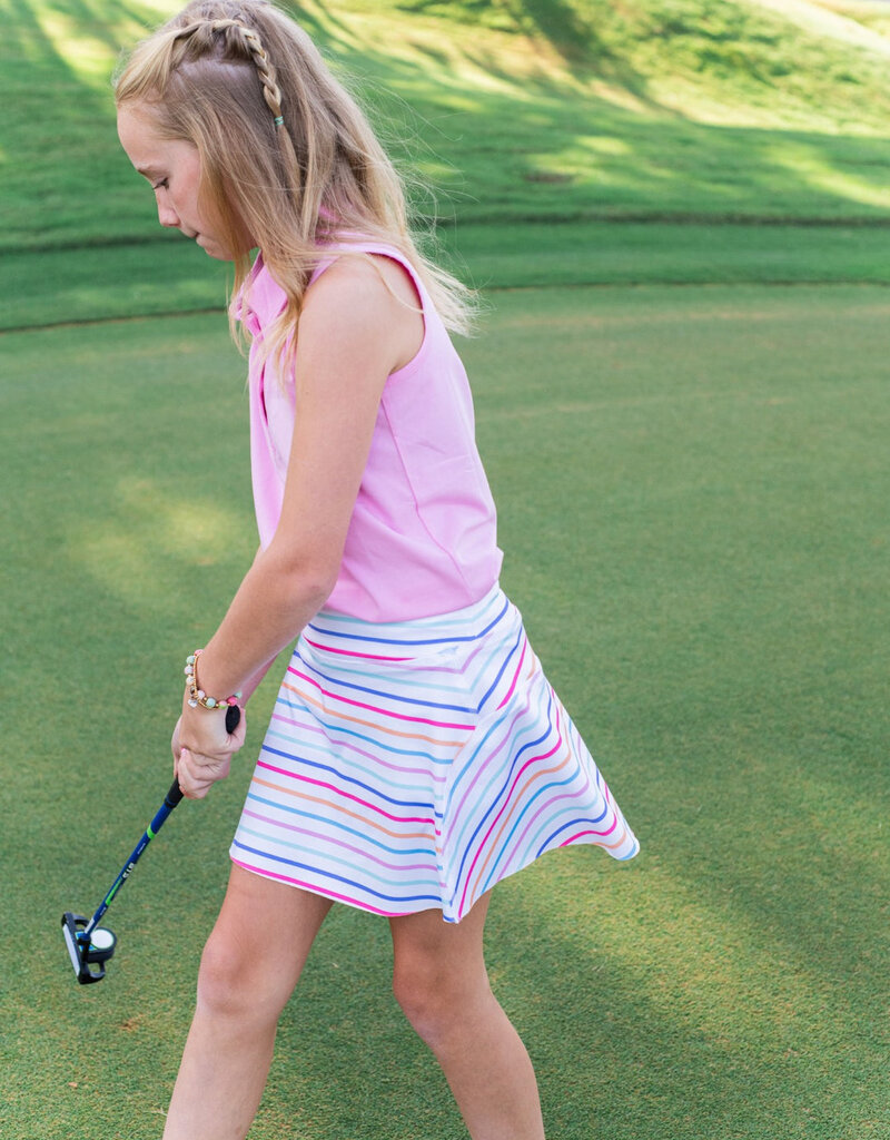 Prodoh Tennis Twirl Skort w/Compr Shorts Sunkissed Stripe