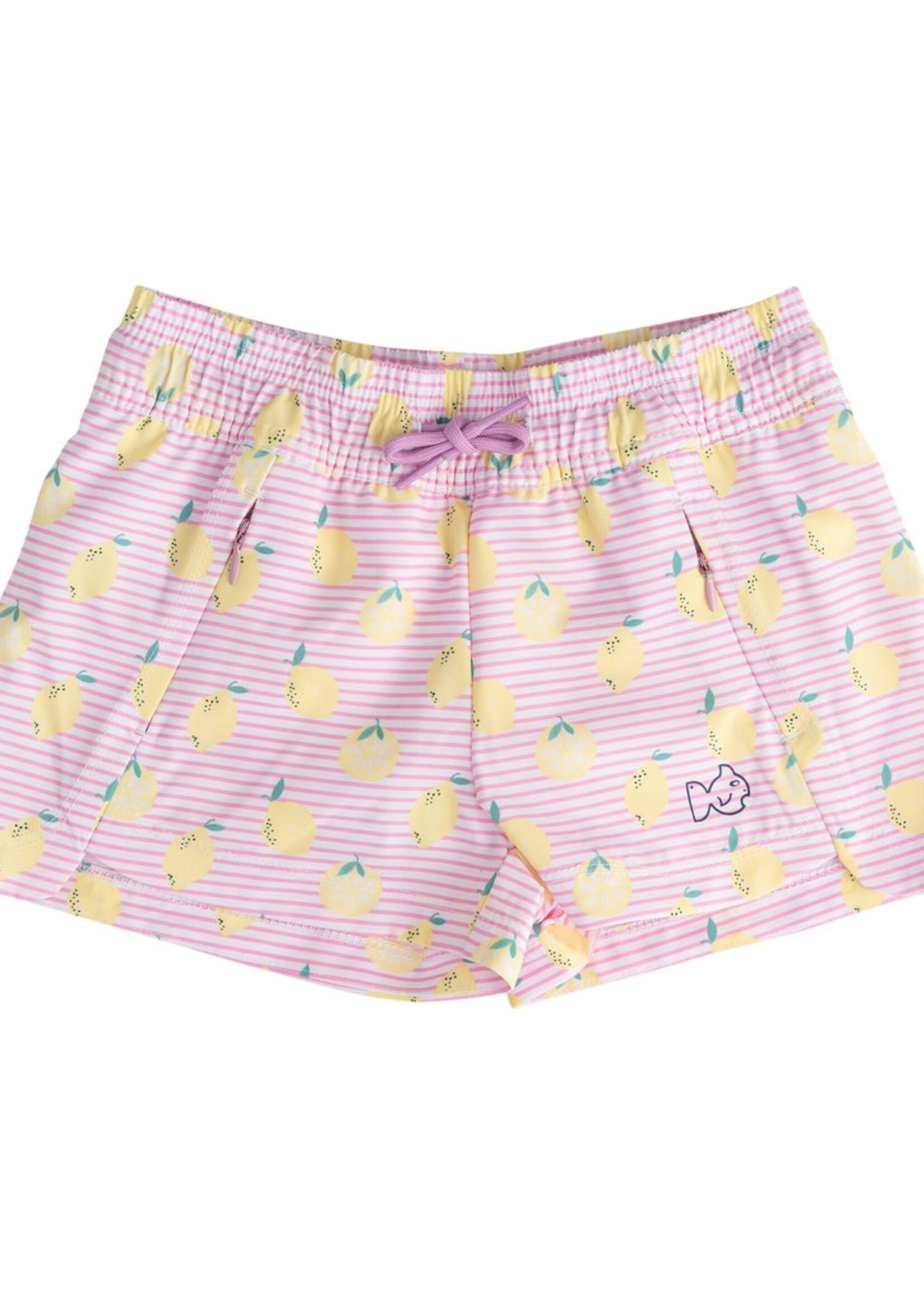 Prodoh Beach Cruiser Shorts Pink Frosting Lemon Stripe
