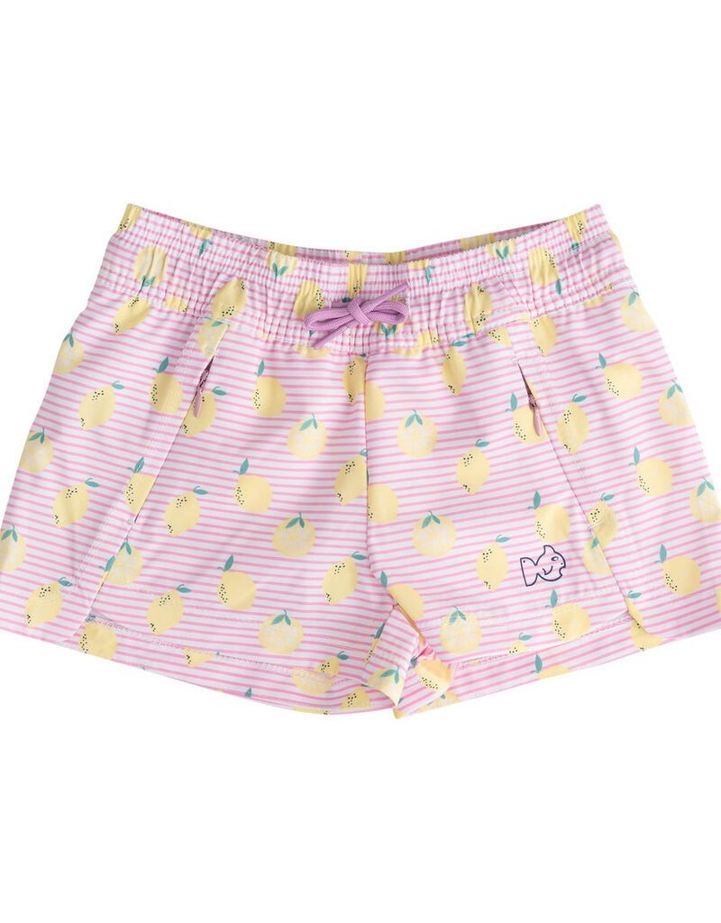 Prodoh Beach Cruiser Shorts Pink Frosting Lemon Stripe