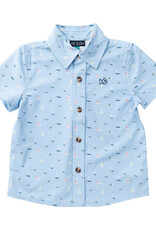 Prodoh S/S Button Down Windsurfer Boats Bay Print