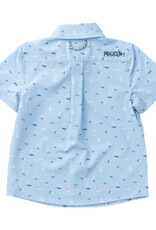 Prodoh S/S Button Down Windsurfer Boats Bay Print