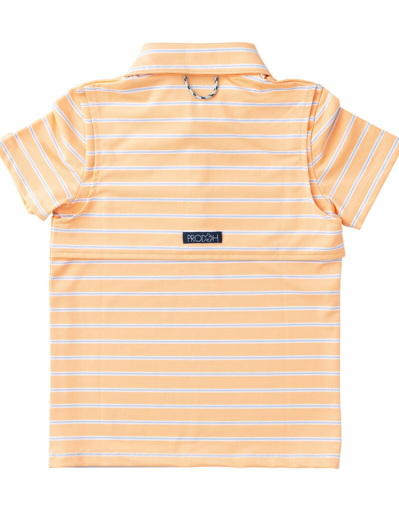 Prodoh S/S Pro Perf Polo Orange Chiffon Stripe