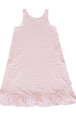 Sweet Bamboo Summer Boho Dress Pink Stripe