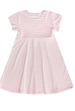 Sweet Bamboo Cap Sleeve Swirly Girl Pink Stripe