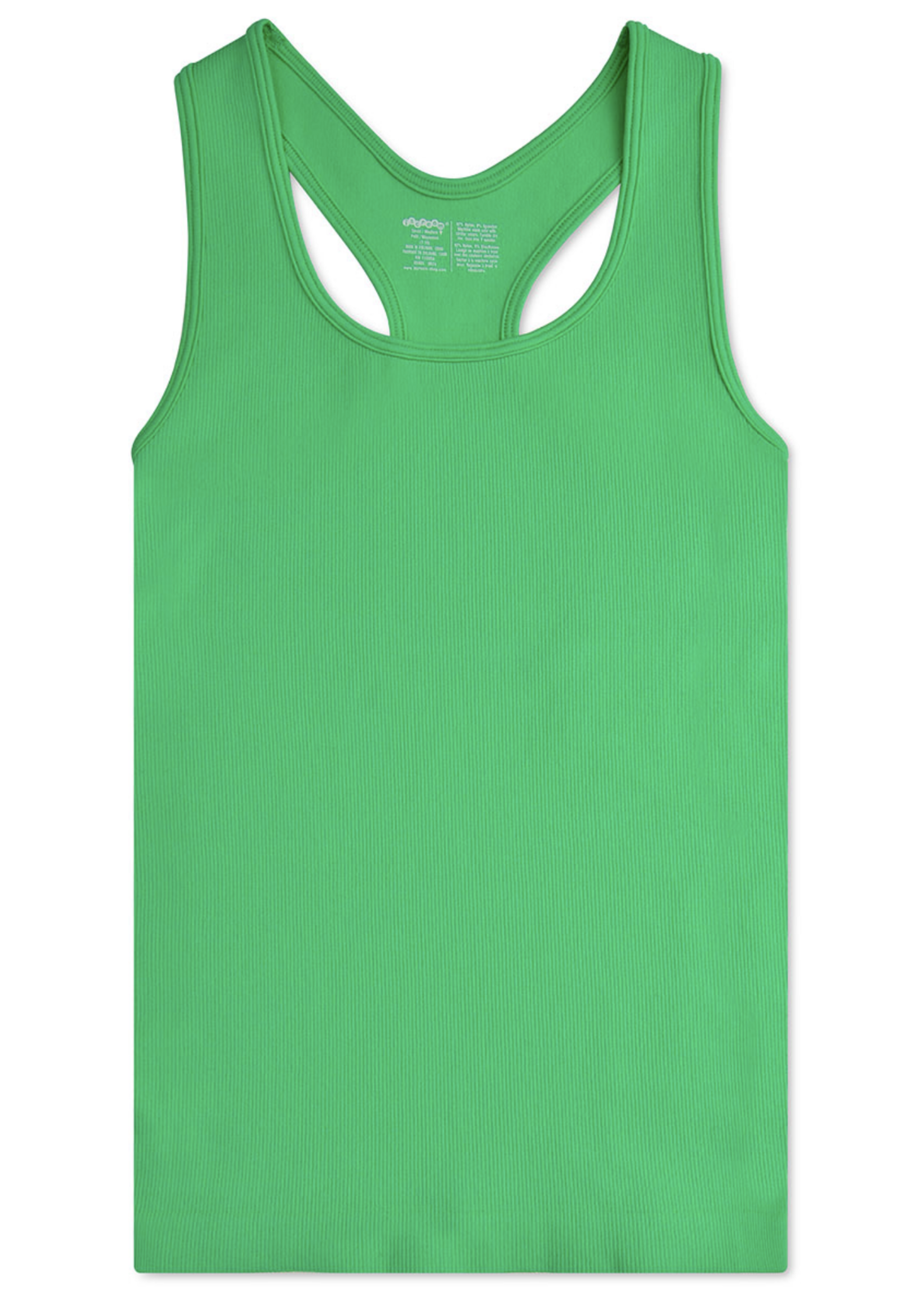 Iscream Glam Green Ribbed Racerback Tank