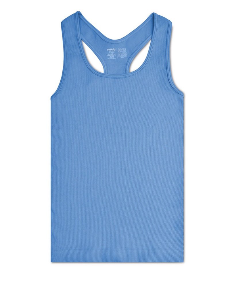 Iscream Bright Blue  Ribbed Racerback Tank