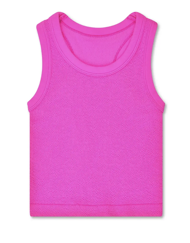 Iscream Pretty Pink Smocked Racerback Tank