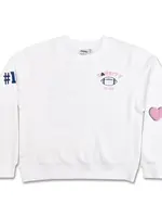 Iscream SALE. Theme Varsity White Sweatshirt