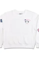 Iscream Theme Varsity White Sweatshirt