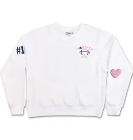 Iscream Theme Varsity White Sweatshirt