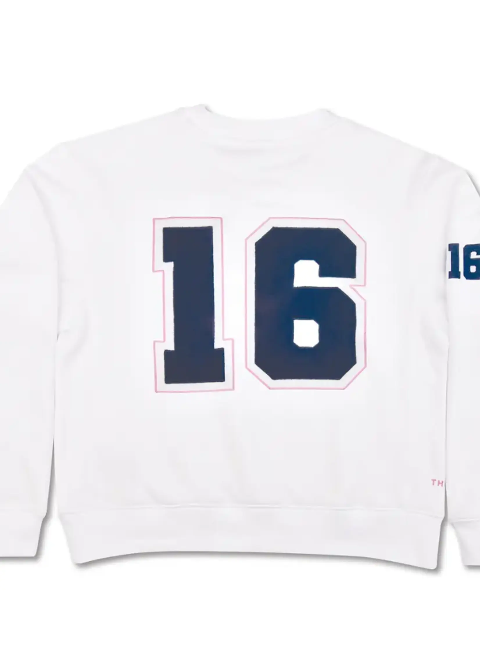 Iscream Theme Varsity White Sweatshirt