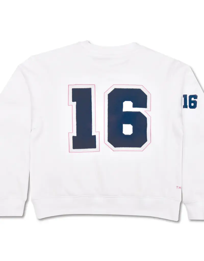 Iscream Theme Varsity White Sweatshirt