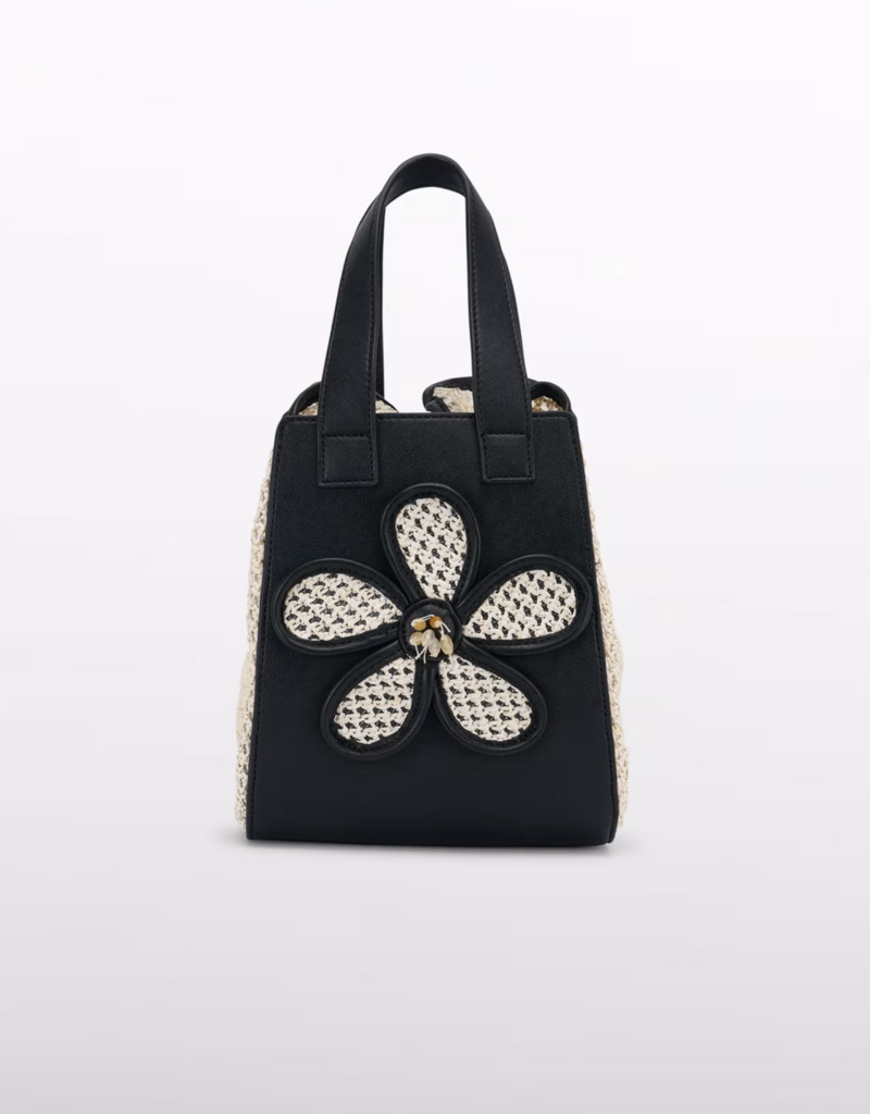 Abel & Lula Raffia bag w/Flower Detail