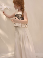 Abel & Lula SALE. Cream Wide Dress Pants