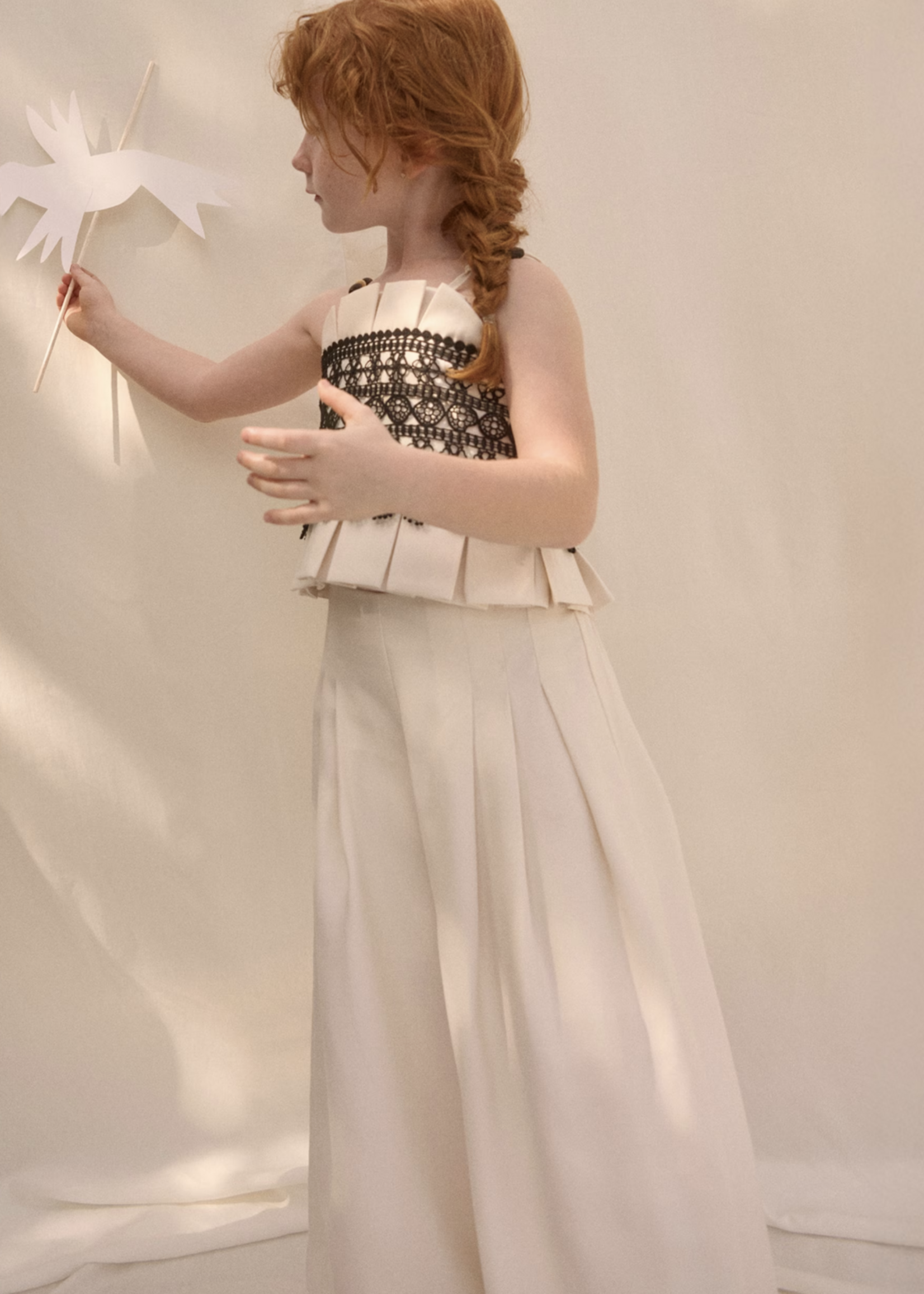 Abel & Lula Cream Wide Dress Pants