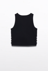 Abel & Lula Black Crochet flower top