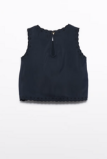 Abel & Lula Black Embriodered Top