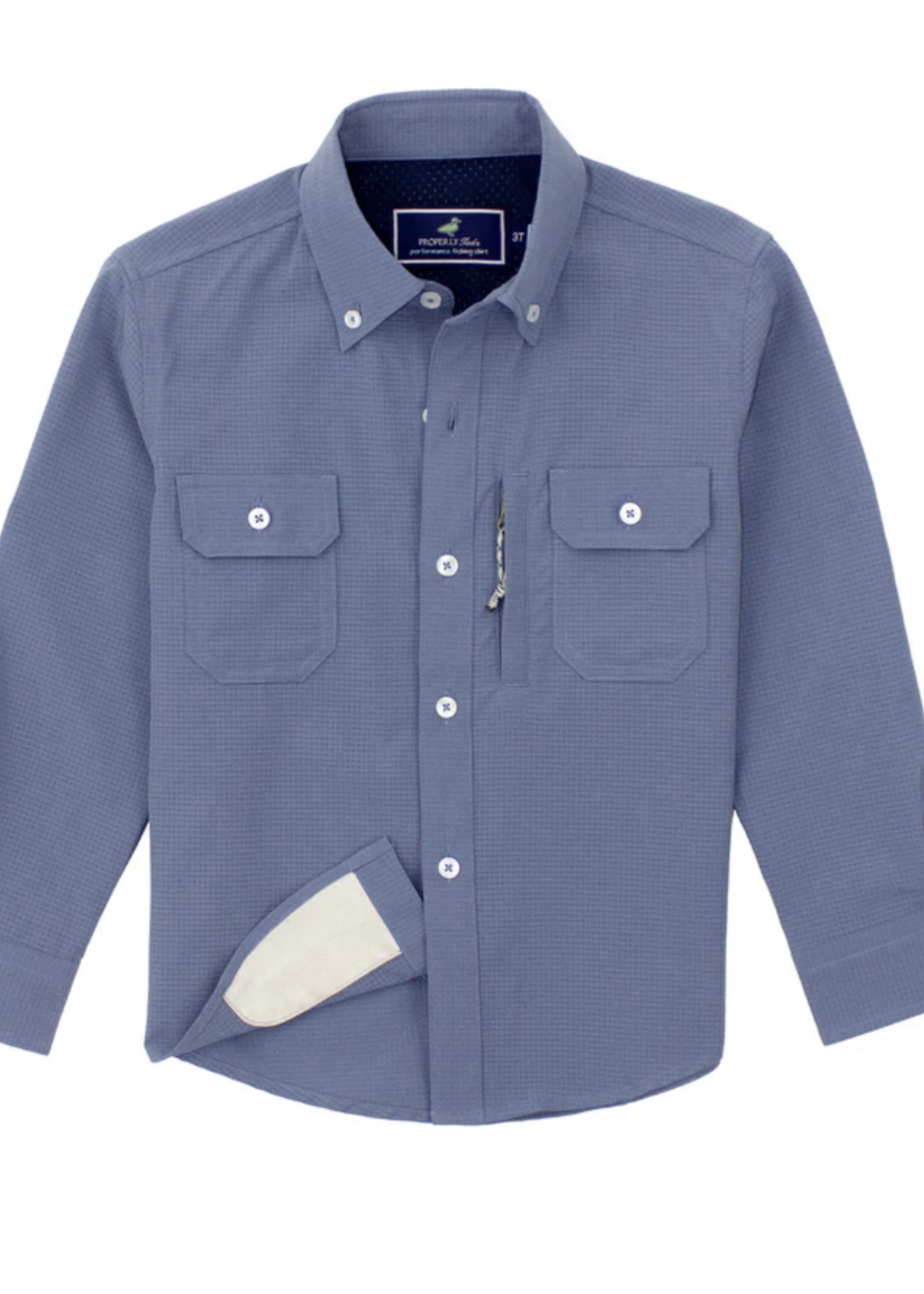 Properly Tied Reeltech Fishing Shirt Dusk Blue