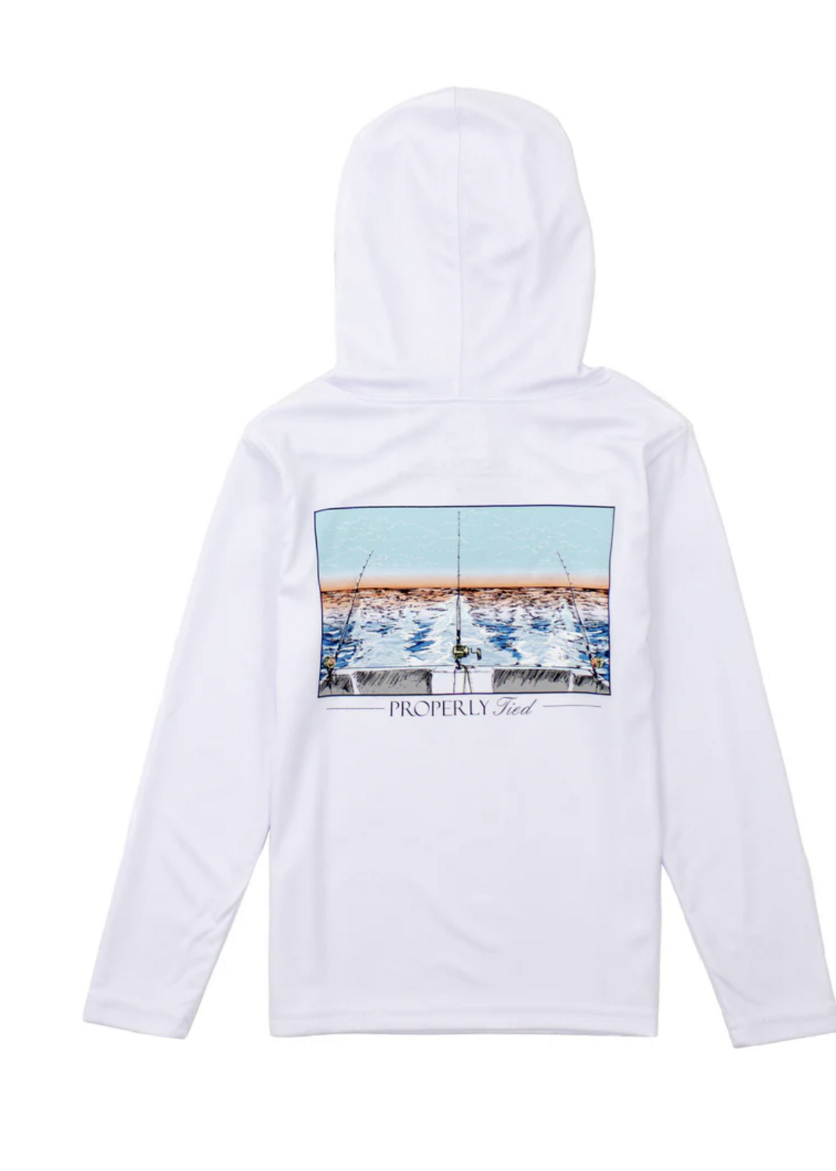 Properly Tied Shade Performance Hoodie Castaway White