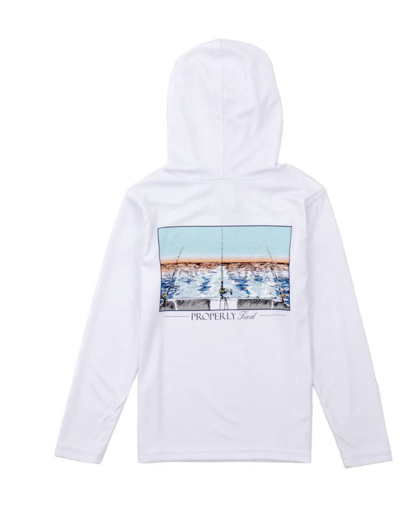Properly Tied Shade Performance Hoodie Castaway White
