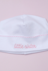 Magnolia Baby Little Sister Embroidered Hat White