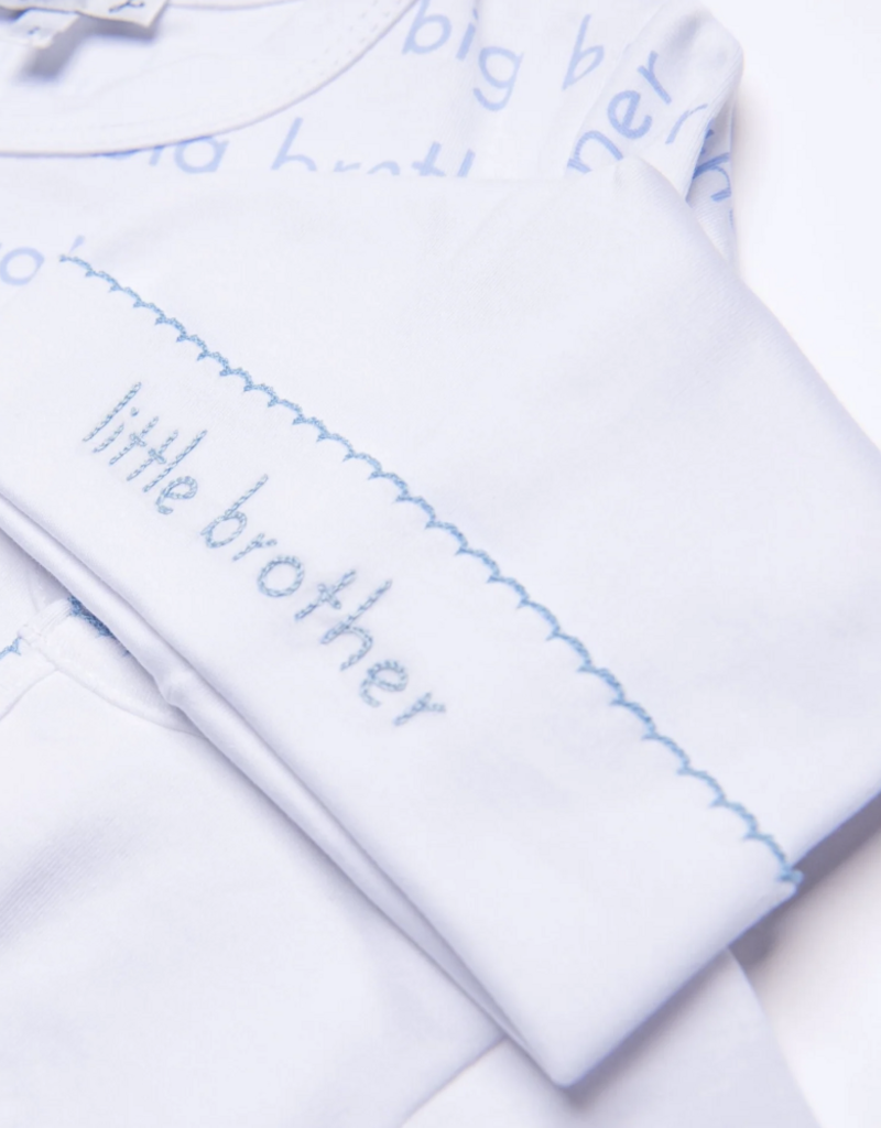 Magnolia Baby Little Brother Embroidered Hat White