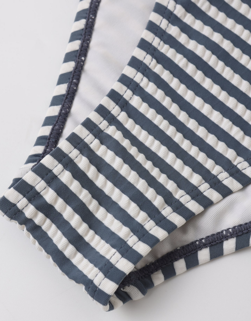 Rylee + Cru Inc. TEEN TRIANGLE BIKINI SET NAVY STRIPE