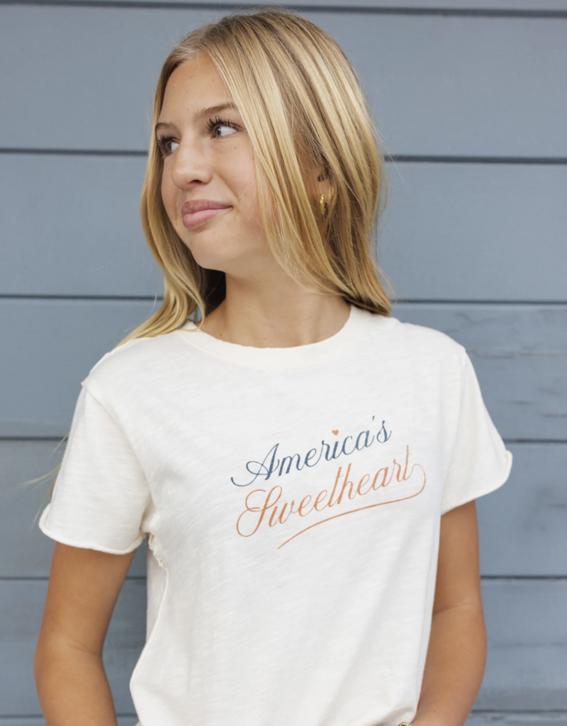 Rylee + Cru Inc. TEEN VINTAGE TEE AMERICAS SWEETHEART