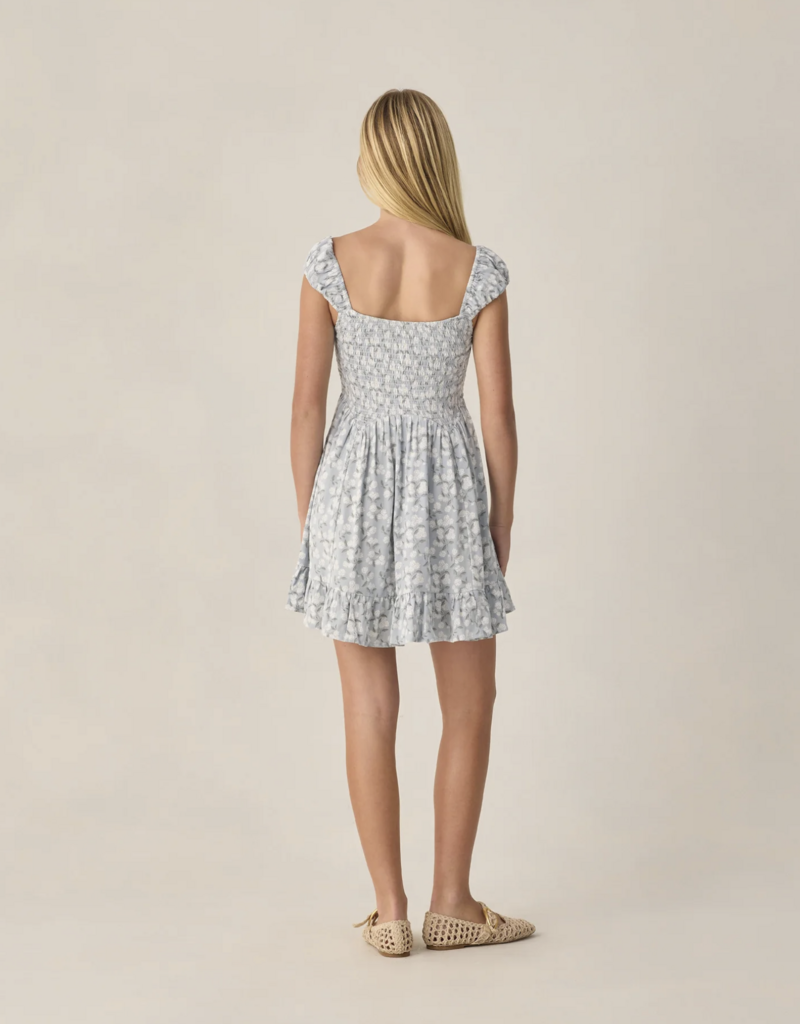 Rylee + Cru Inc. TEEN KALINA DRESS HYDRANGEA LIGHT-BLUE