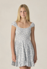 Rylee + Cru Inc. TEEN KALINA DRESS HYDRANGEA LIGHT-BLUE