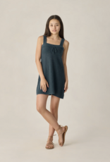 Rylee + Cru Inc. TEEN CROCHET MINI DRESS NAVY