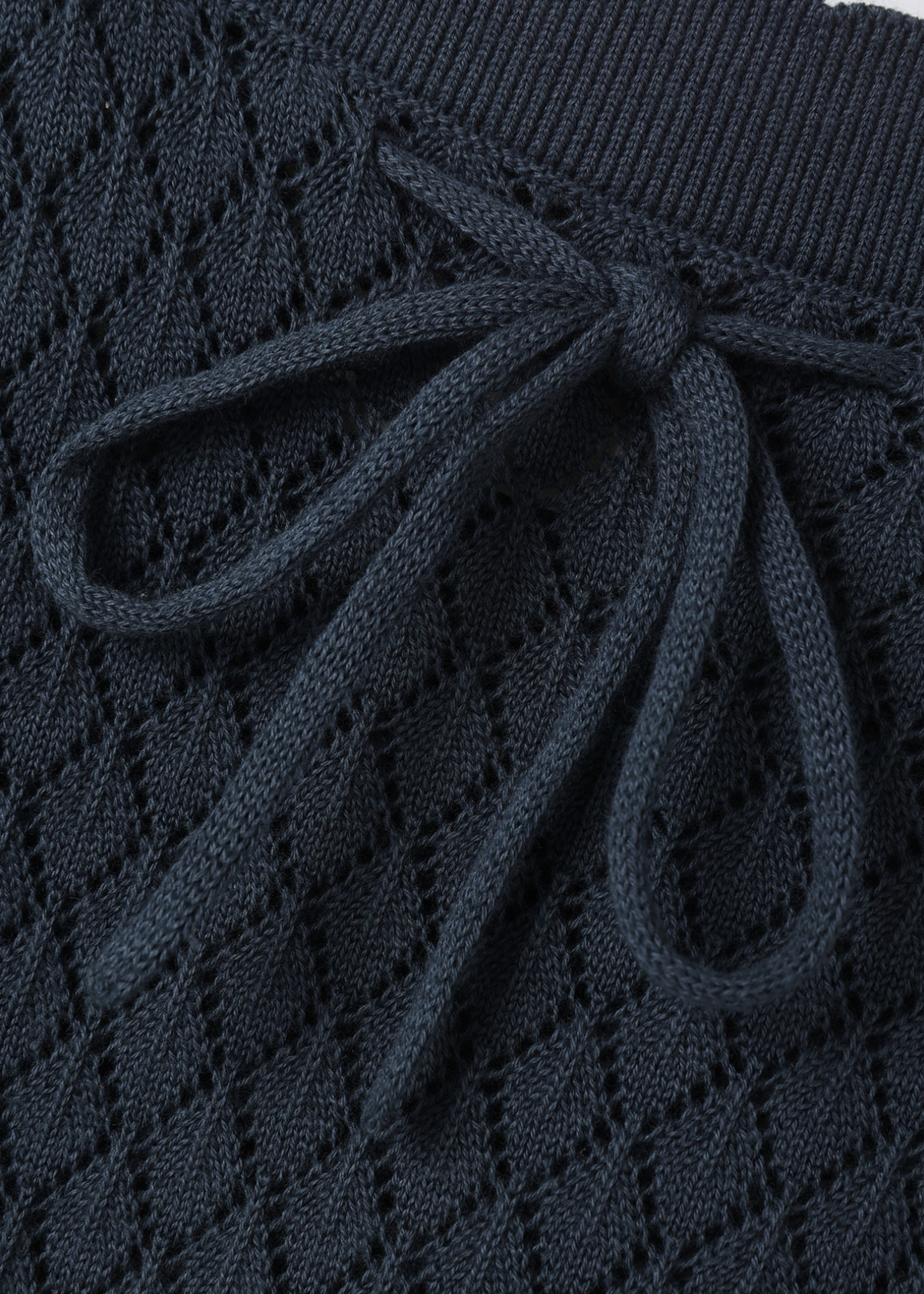 Rylee + Cru LLC TEEN CROCHET MINI DRESS NAVY