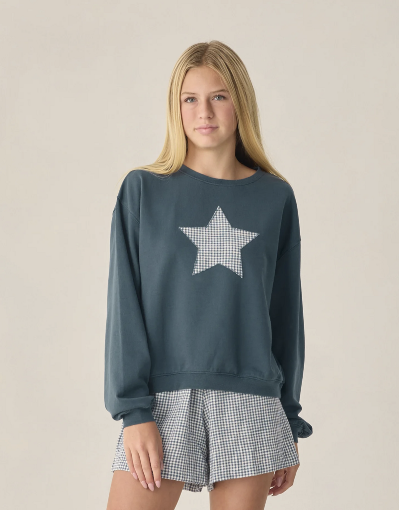 Rylee + Cru Inc. TEEN PIER SWEATSHIRT NAVY