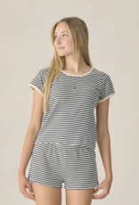 Rylee + Cru Inc. TEEN POINTELLE SHORTS NAVY STRIPE