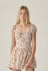 Rylee + Cru LLC TEEN ALEX DRESS AMERICANA FLORAL NATURAL
