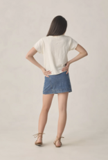 Rylee + Cru LLC TEEN DENVER MINI SKIRT NAVY