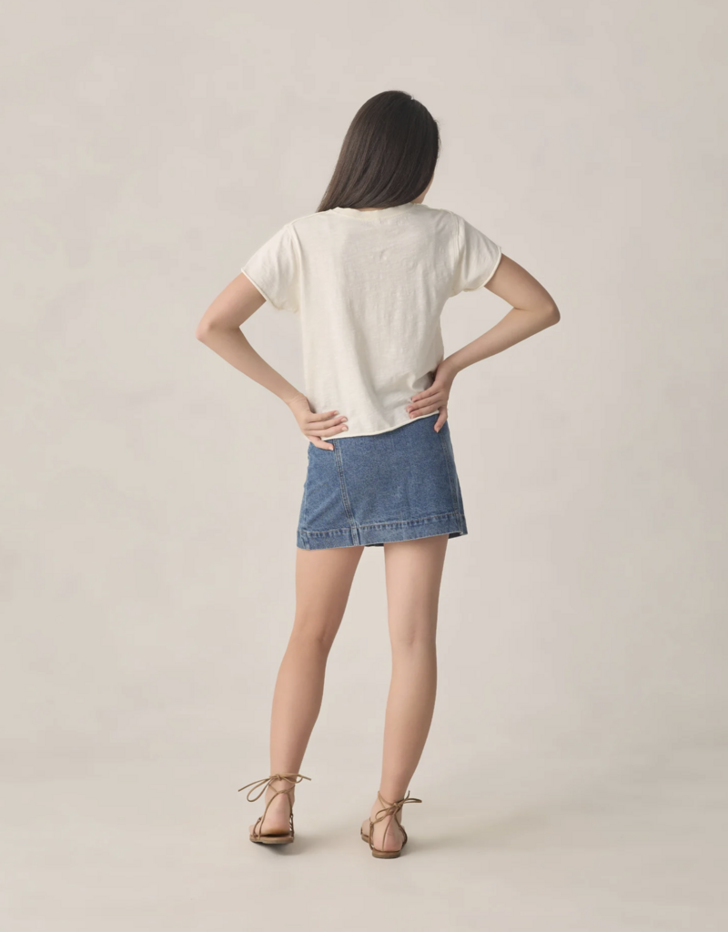 Rylee + Cru LLC TEEN DENVER MINI SKIRT NAVY