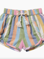 Pink Chicken SALE. girls millie short - parade stripe