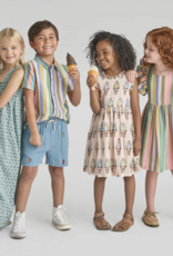 Pink Chicken elsie dress - parade stripe