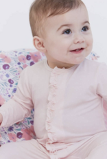 Magnetic Me PIN DOT PINK RUFFLE PLACKET FOOTIE