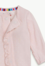 Magnetic Me PIN DOT PINK RUFFLE PLACKET FOOTIE