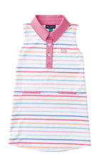 Prodoh Sleeveless Pro Perf Polo Dress Sunkissed Stripe