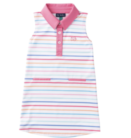 Prodoh Sleeveless Pro Perf Polo Dress Sunkissed Stripe